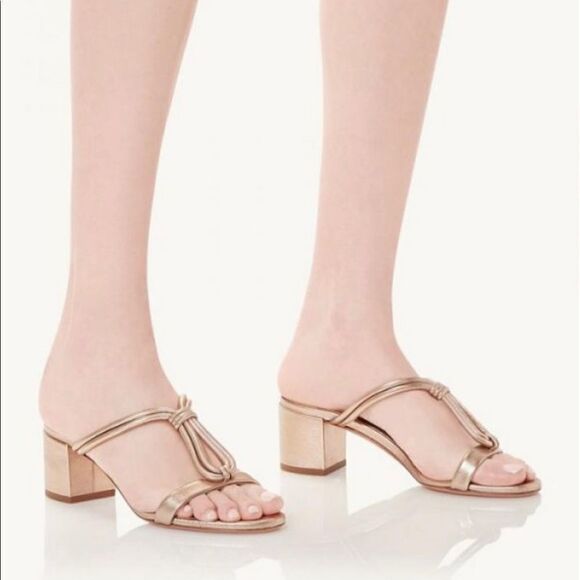 Aquazzura Palisades Metallic Leather Sandals size 38.5 - Picture 2 of 12